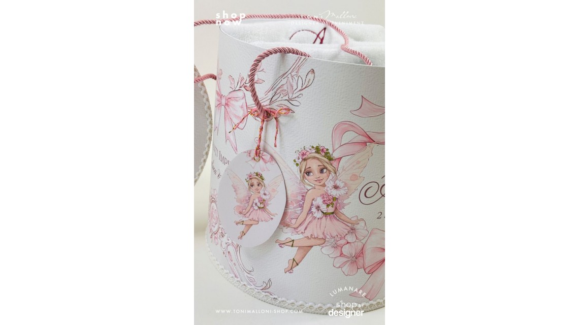 Trusou de Botez Bow Fairy Garden Personalizat pentru Fetițe 10